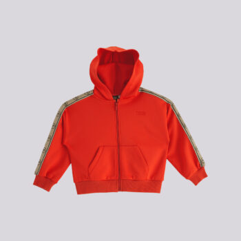 Детски суитшърт TYESS за момиче с цип и качулка MONOGRAM