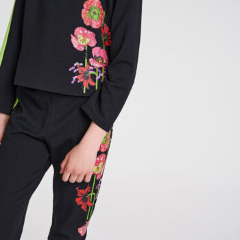 Детски клин за момиче LIA LEA с щампа Flowery Black