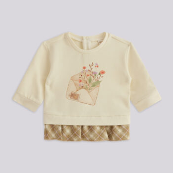 Бебешка блуза LAYETTE за момиче с къдрички PURE