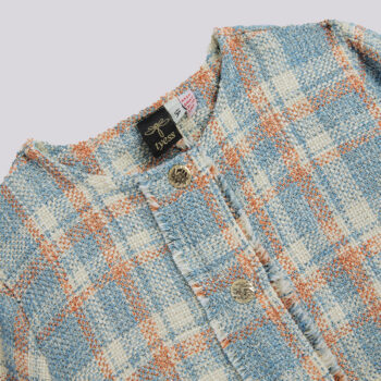 Детско карирано скъсено сако TYESS за момиче TWEED