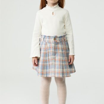 Детска елегантна пола TYESS с десен каре TWEED