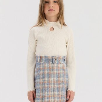 Детска блуза за момиче с поло яка TYESS TWEED