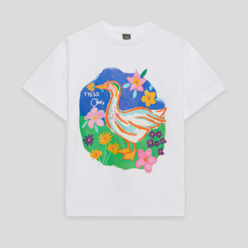 Детска тениска TYESS ORANGE BOHO за момиче с щампа