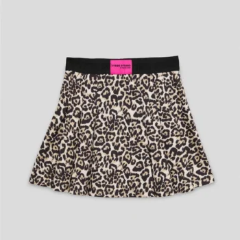 Детска пола TYESS SPORTS PINK ONE плисе с леопардов принт