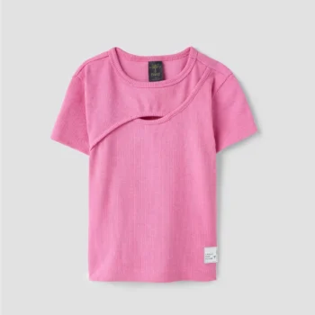 Детска тениска TYESS PINK VARSITY за момиче