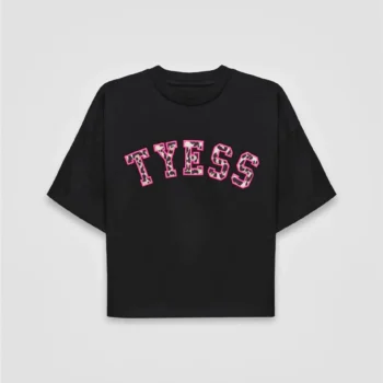Детска тениска TYESS SPORTS PINK ONE за момиче с щампа