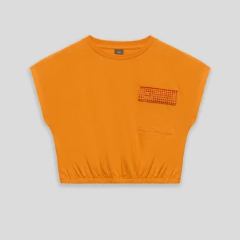 Детски къс топ TYESS ORANGE BOHO за момиче